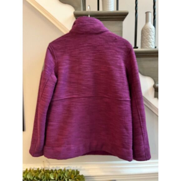 Spyder Mens Knit Front Pocket Heavy Fleece Lined ￼ Pull Over in Raisin sz M EUC - Picture 7 of 8